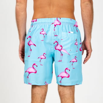 ATACADO Short Flamingo Azul